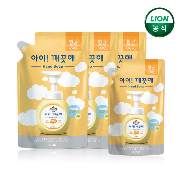 아이깨끗해 핸드워시 리필 450mlx3개+200ml 가격 비교 라이온코리아 브랜드스토어 아이깨끗해 핸드워시 리필 450mlx3개+200ml