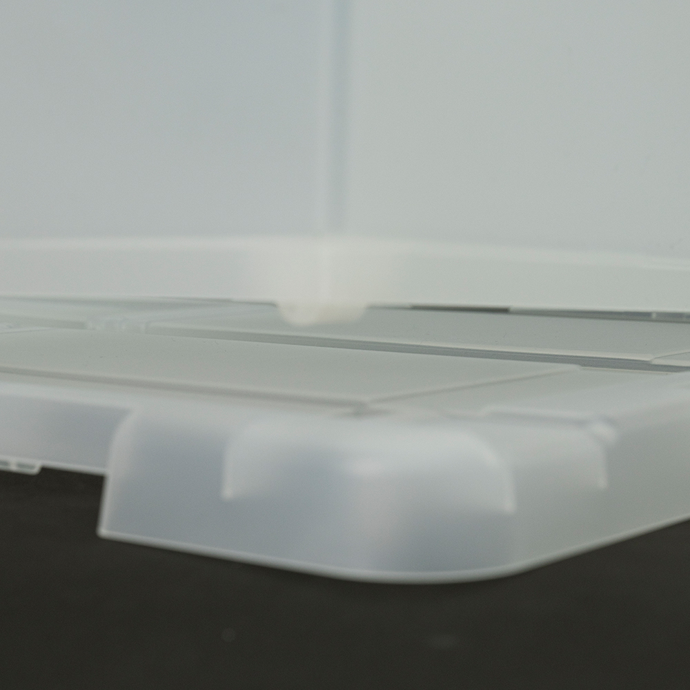 [도착보장] 이지오프 반투명 리빙박스 낮은형 수납 옷장 옷 슬라이딩 정리함 침대밑 수납함 2개