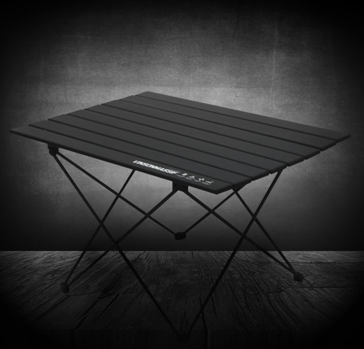 빈슨메시프 경량 폴딩 와이드 테이블 백패킹 피크닉 차박 캠핑테이블 M, 블랙