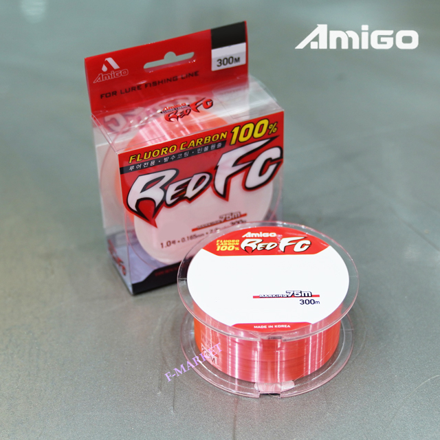 아미고 레드 FC 에프씨 카본 라인 배스 원줄 3호, 300m - 상품 이미지