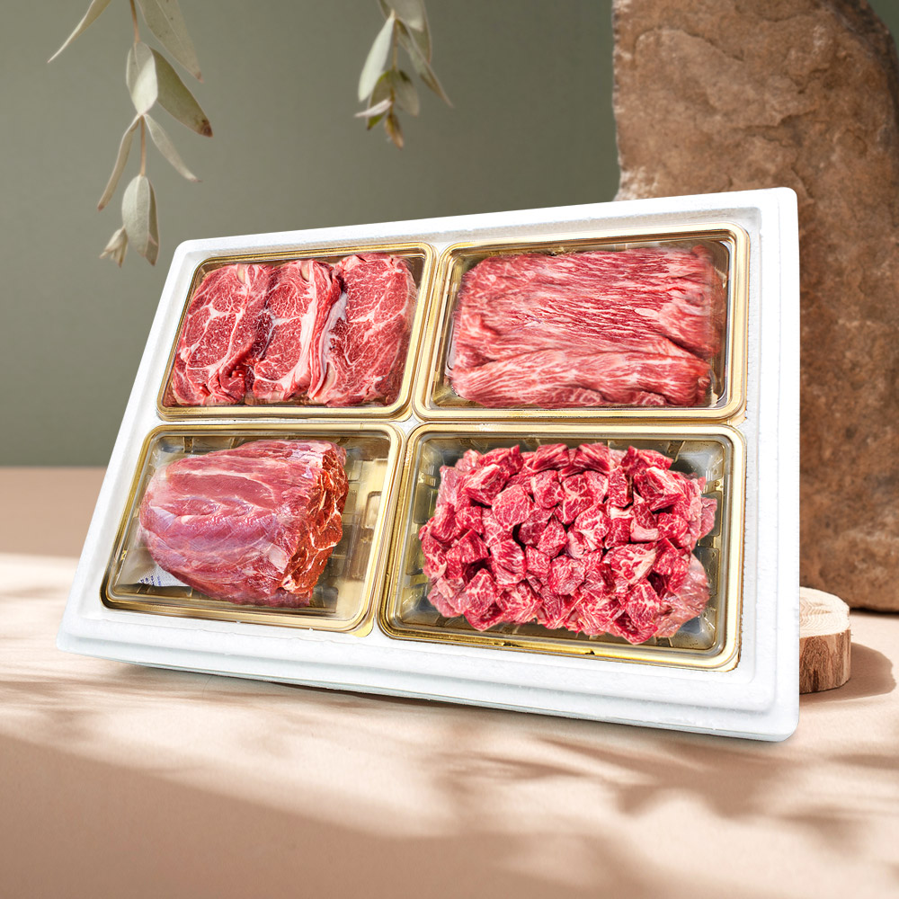 1+한우 소고기선물세트 등심 불고기 국거리 사태 1.6kg : Gin