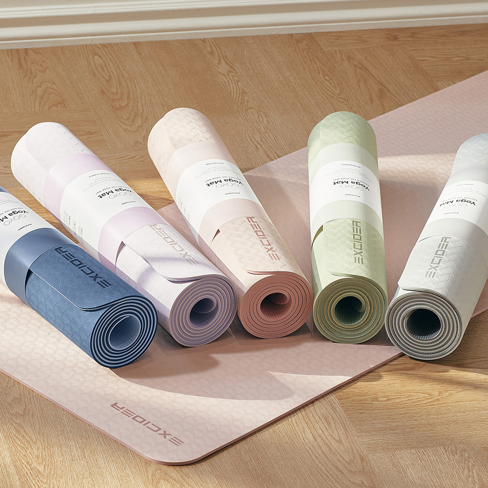 엑사이더 고요 TPE 요가매트 8mm 와이드 운동 헬스 메트 홈트