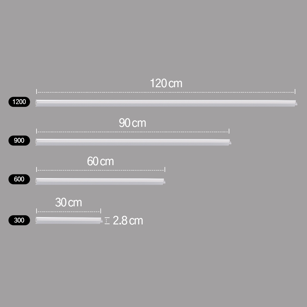 LED 디밍 T5 플리커프리 4size 라인등 현관 간접조명 300mm 900mm 1200mm