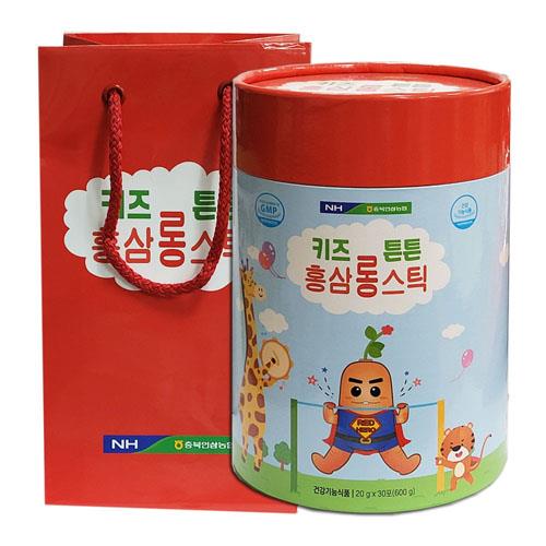 농협 키즈 튼튼 홍삼 롱스틱 쇼핑백포함 20g 30포 : 아름다운우리가게