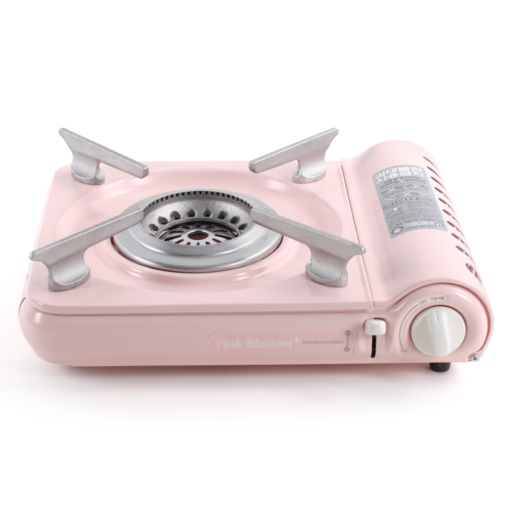 휴대용 가스버너 슬림 캠핑버너 부루스타 썬터치 핑크 가스렌지