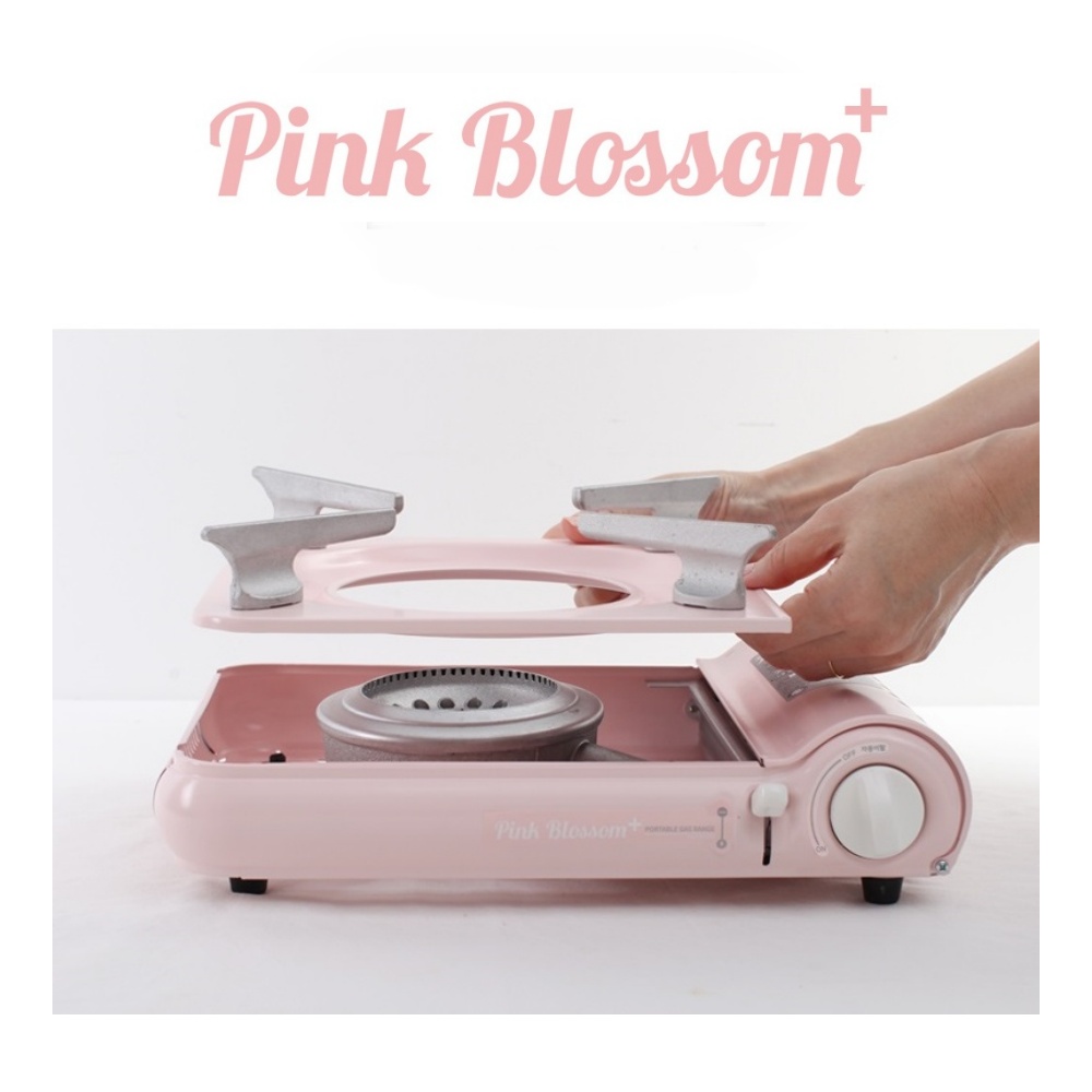 휴대용 가스버너 슬림 캠핑버너 부루스타 썬터치 핑크 가스렌지