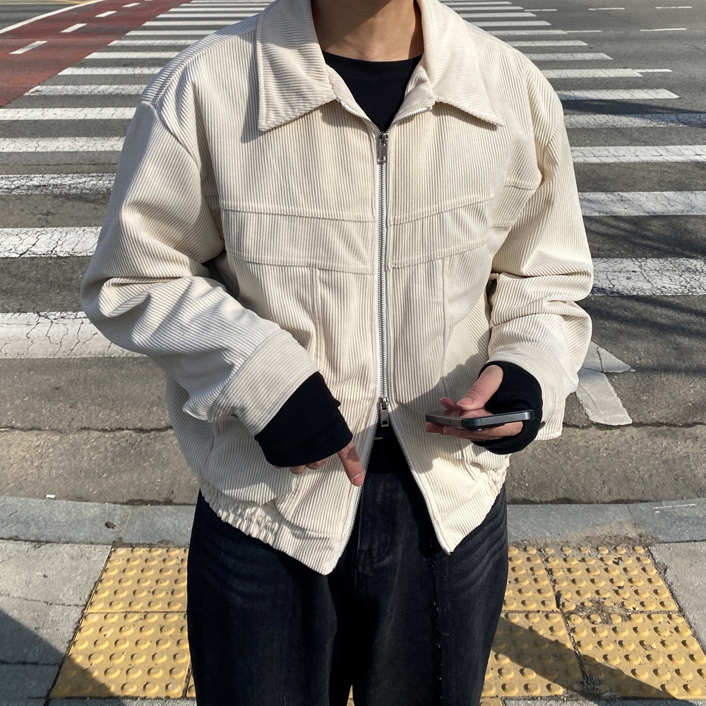 남자크롭자켓 남성골덴자켓 봄자켓 - 상세 이미지 3