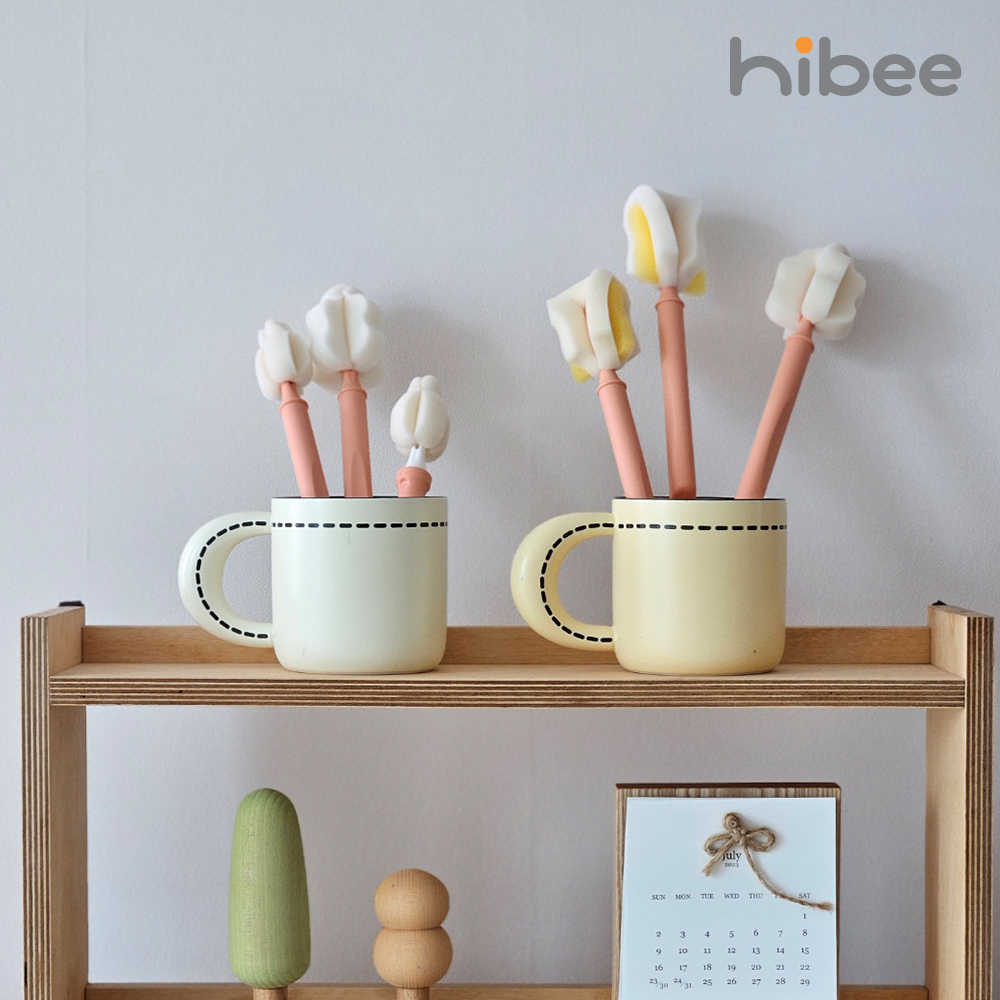 1세트+1세트 하이비 몽글이 젖병솔 젖병세척솔 롱미니 브러쉬