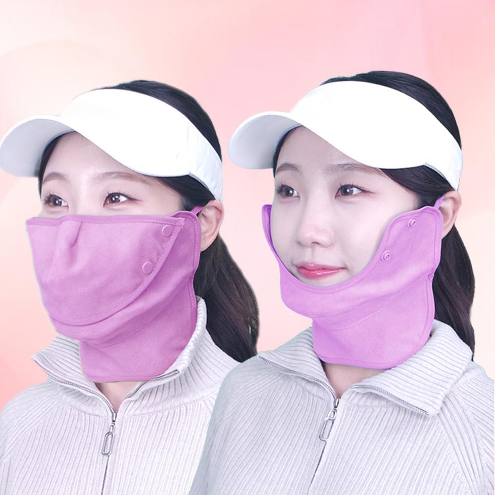 닥터체크 국내생산 겨울 방한용 볼커버 마스크 골프 자전거 얼굴햇빛가리개 겨울용 흡한속건 - 상세 이미지 4