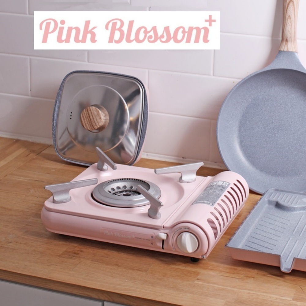 휴대용 가스버너 슬림 캠핑버너 부루스타 썬터치 핑크 가스렌지