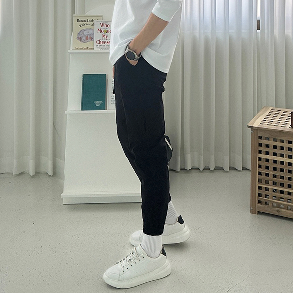 남자조거팬츠 밴딩 카고 바지 남자면바지 - 상세 이미지 2