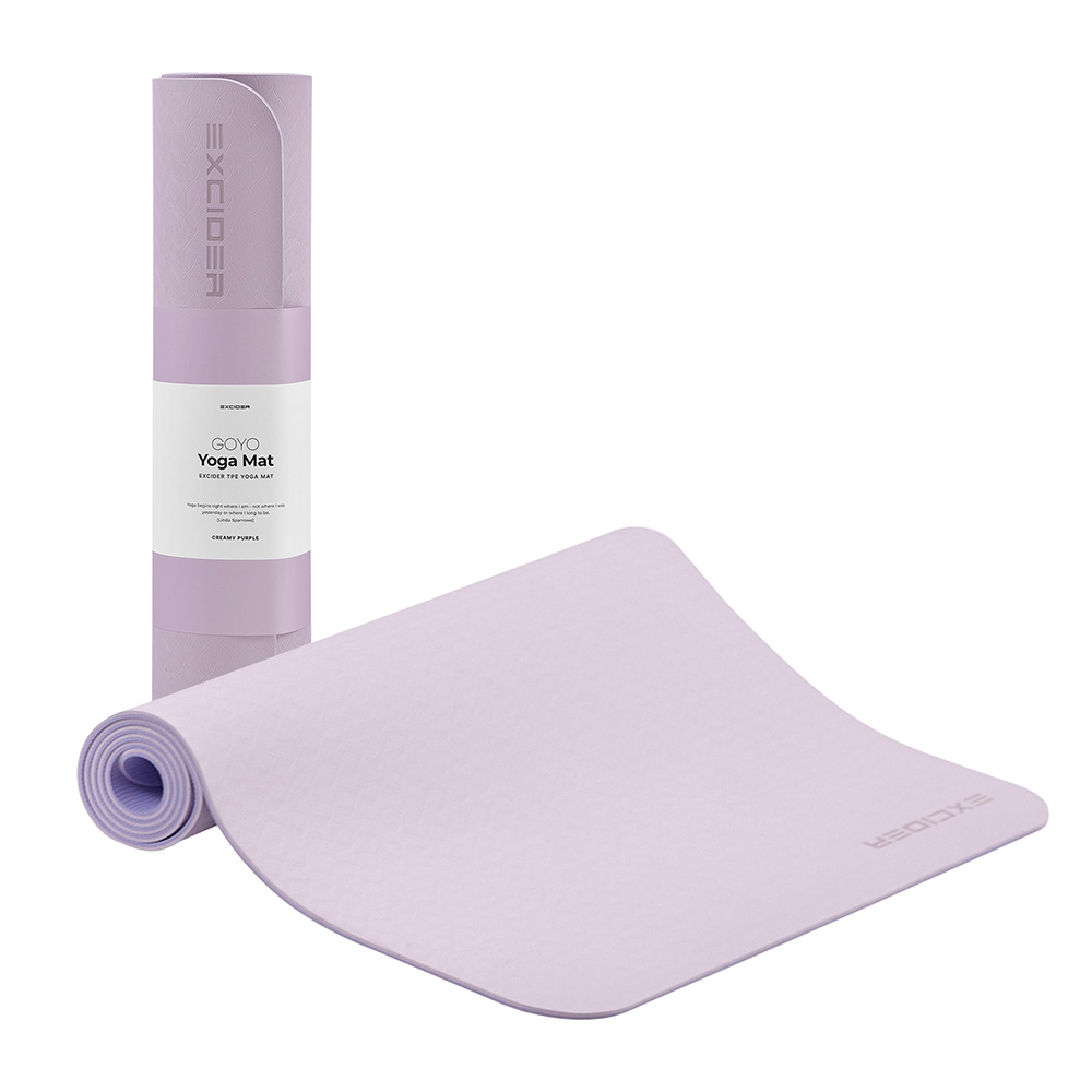 엑사이더 고요 TPE 요가매트 6mm 크리미퍼플 와이드 운동 헬스 메트 홈트