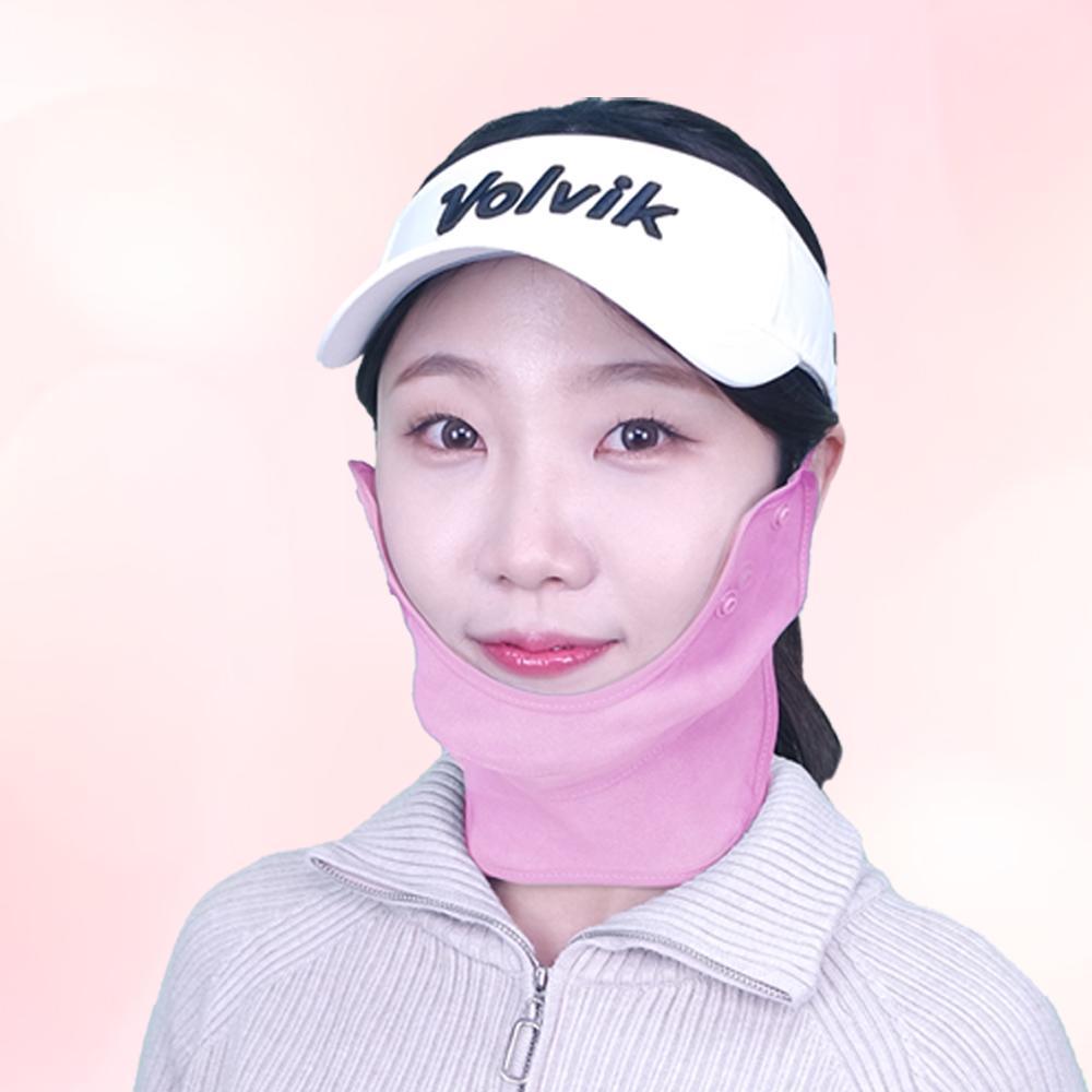 닥터체크 국내생산 겨울 방한용 볼커버 마스크 골프 자전거 얼굴햇빛가리개 겨울용 흡한속건 - 상세 이미지 3