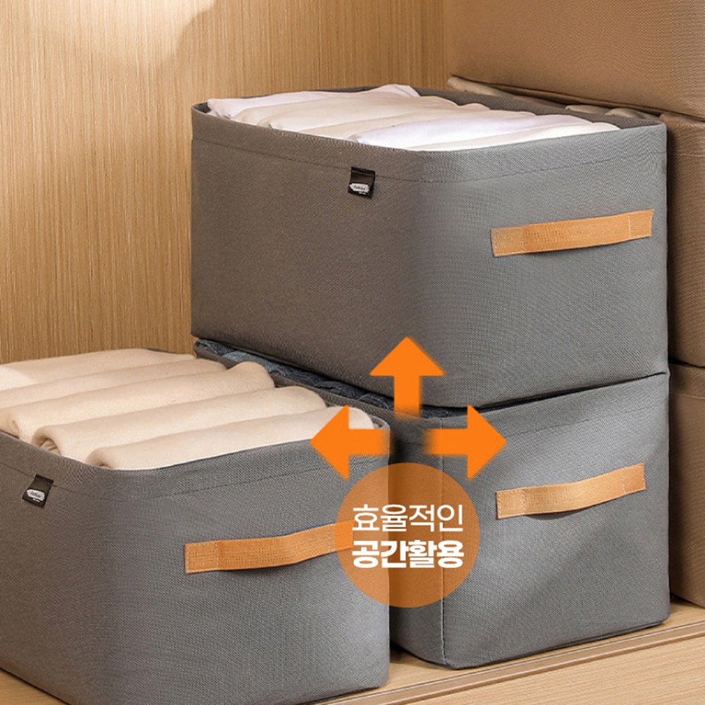 접이식정리함 패브릭폴딩박스 수납함보관함 침대밑수납장 - 상세 이미지 5