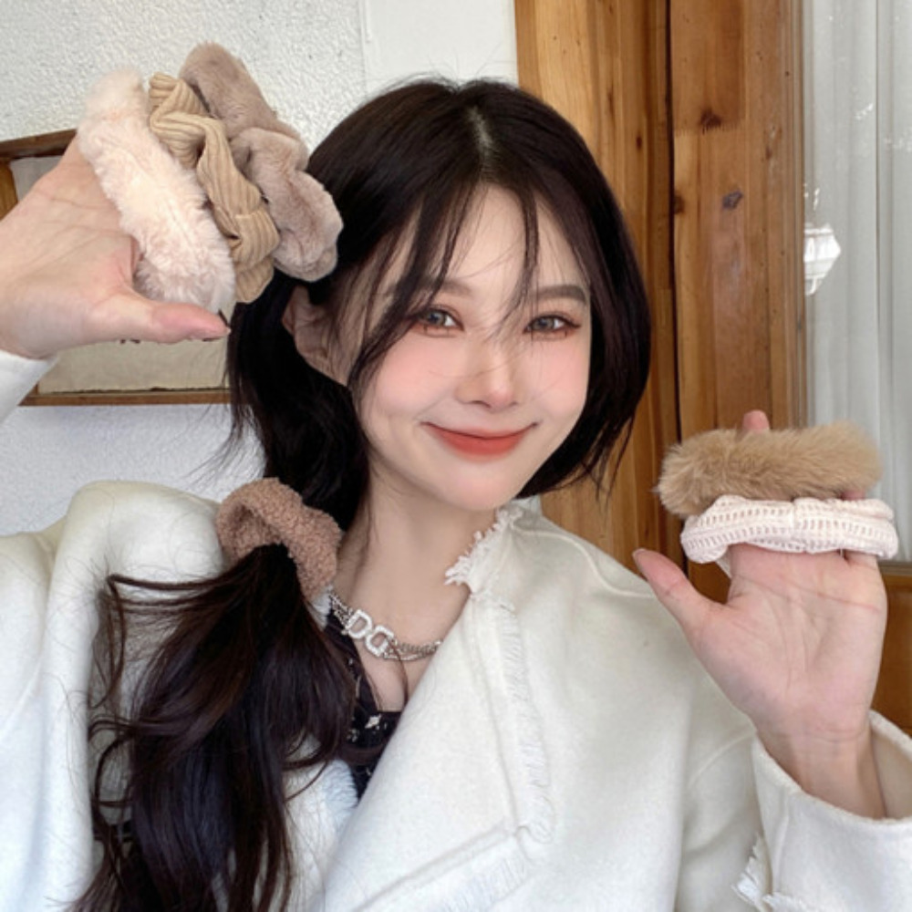 밍크 곱창 머리끈 헤어 끈 머리고무줄 7종세트 이미지 2