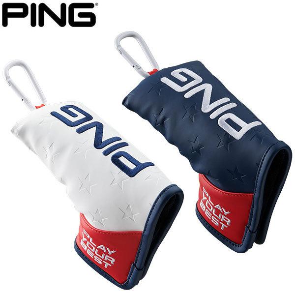 PING 핑 퍼터 헤드 커버 HC-P222 네이비 화이트 - 상품 이미지