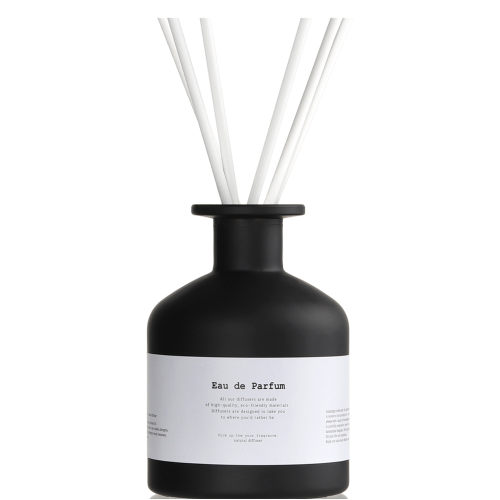 디퓨저 용기 인테리어 공병 빅블랙무광 250ml 스티커 리드포함 DIY - 상품 이미지