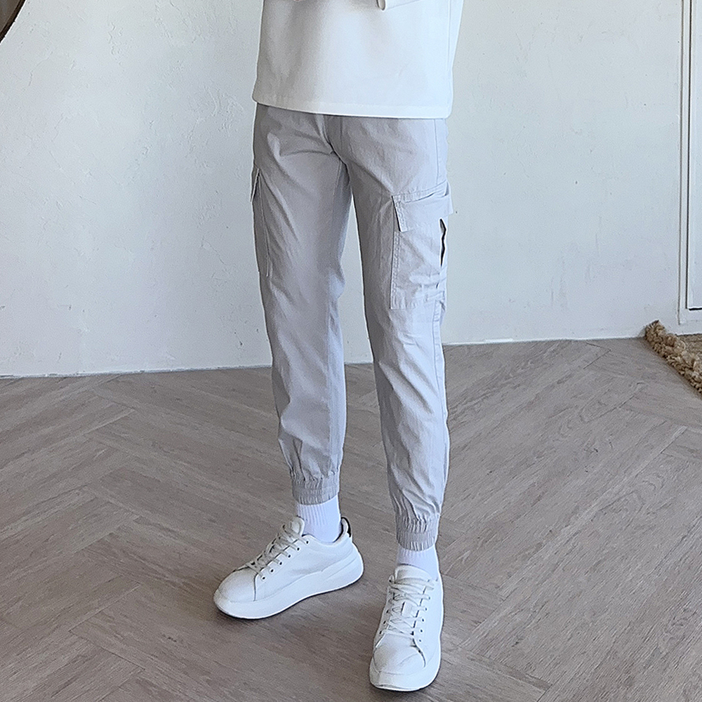 남자조거팬츠 밴딩 카고 바지 남자면바지 - 상품 이미지