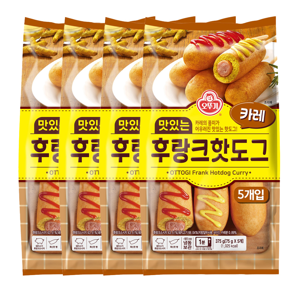 오뚜기 맛있는 후랑크핫도그 카레 75g 20개 - 상품 이미지