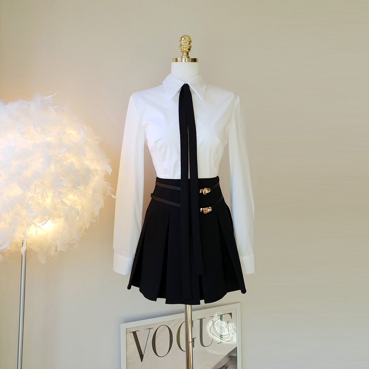 죠셉 투버클 플리츠 미니 스커트 (2Color)