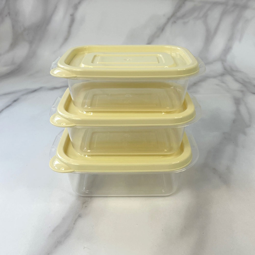 동양 탁 투명 밀폐용기 270ml 3P 직사각 다목적 보관용기 - 메인 이미지