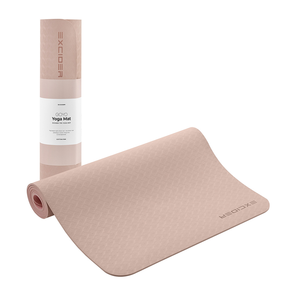 엑사이더 고요 TPE 요가매트 6mm 코튼핑크 와이드 운동 헬스 메트 홈트