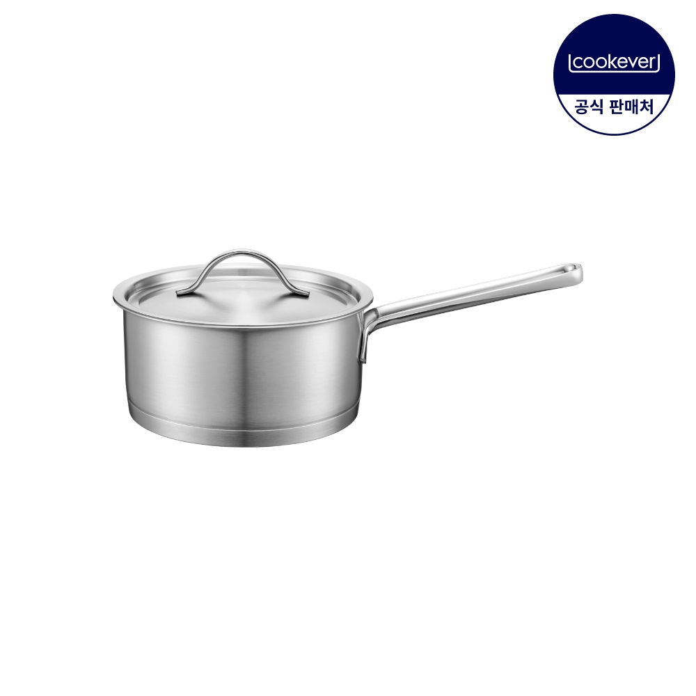 쿡에버 에센셜 인덕션 스텐 편수 냄비 16cm