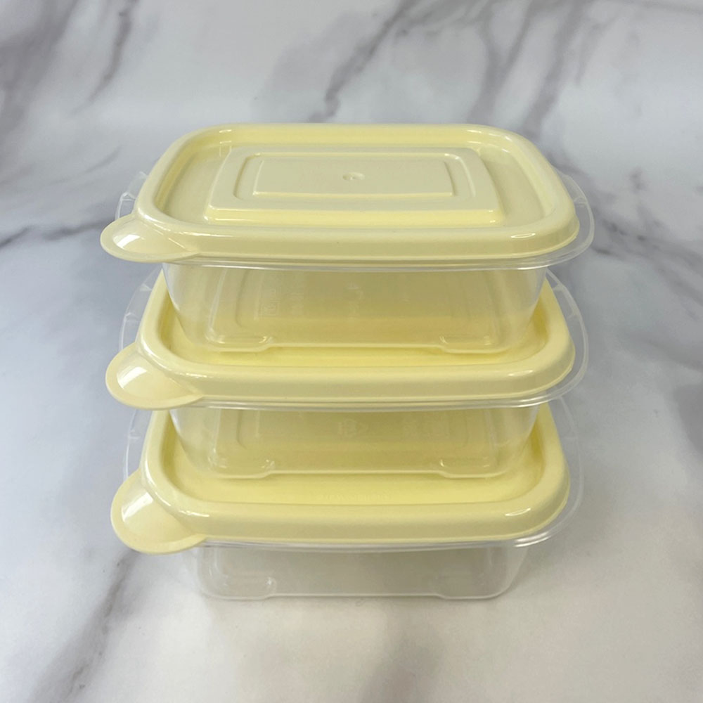 동양 탁 투명 밀폐용기 550ml 3P 직사각 다목적 보관용기 - 상품 이미지