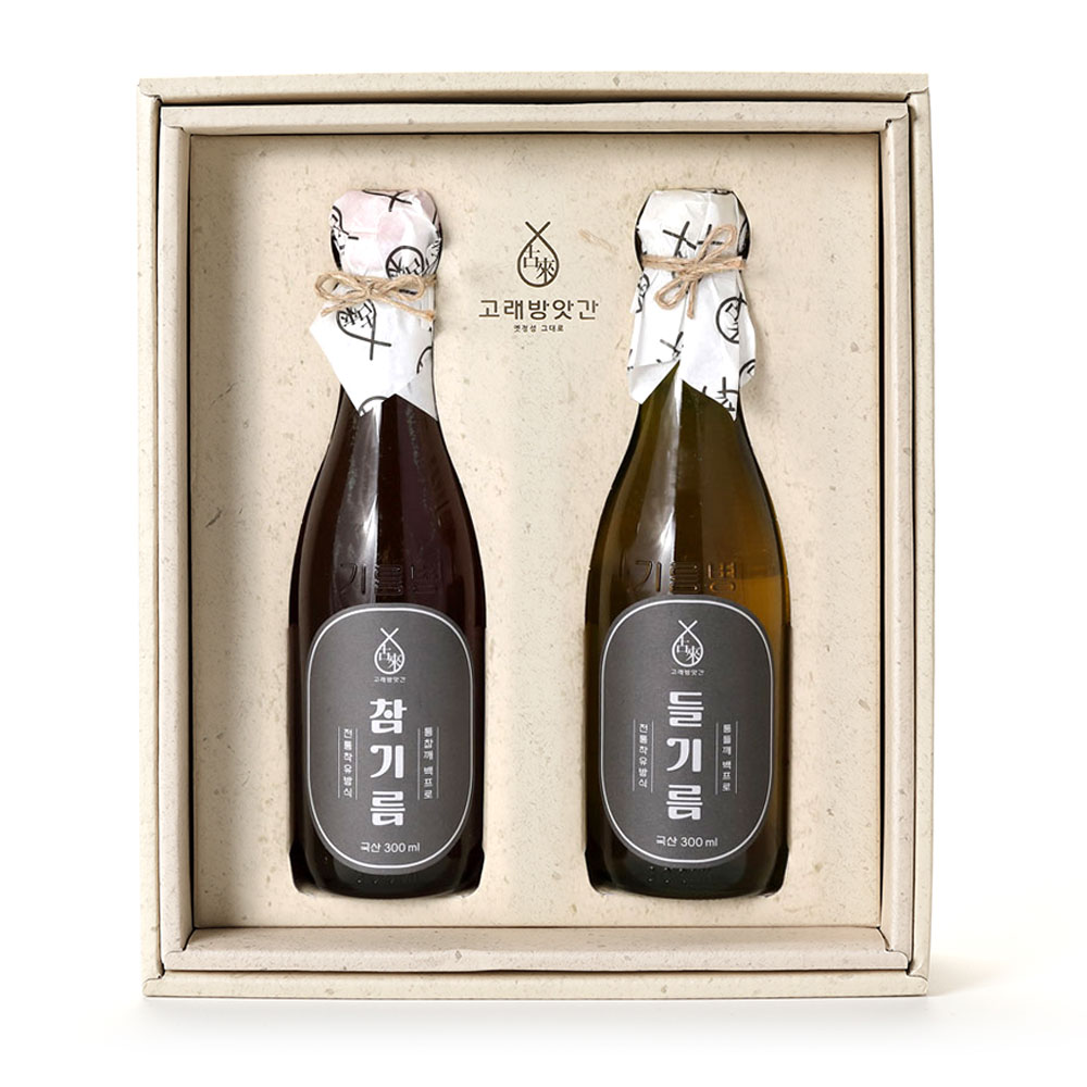 정12호 국산 참기름 들기름 추석 선물세트 300ml