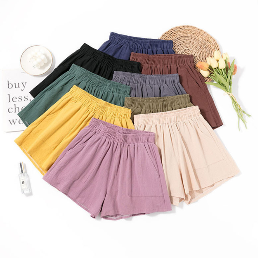 여성고무줄반바지 여자 큐롯 통 주름 치마 반바지