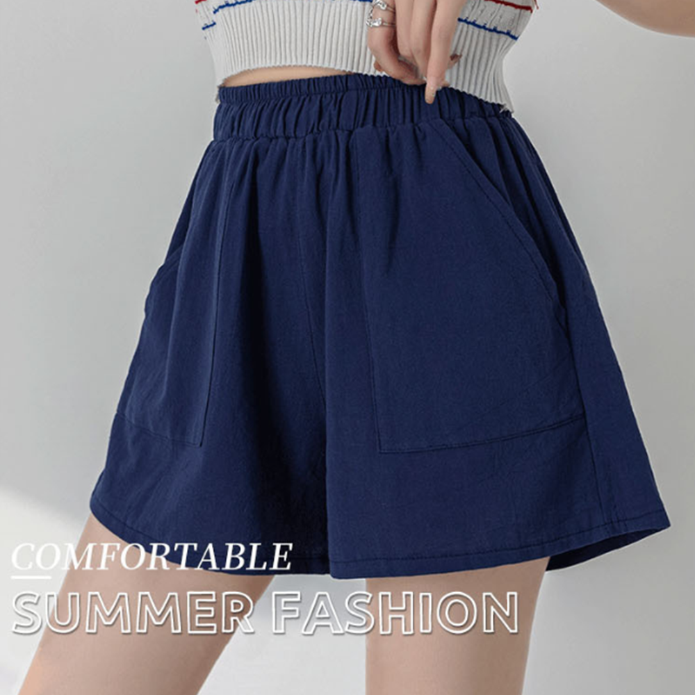 여성고무줄반바지 여자 큐롯 통 주름 치마 반바지 - 상세 이미지 2