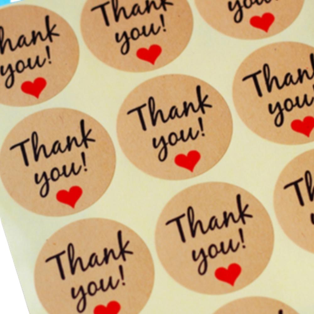 선물포장 원형라벨 종이스티커 THANK YOU 문구 12P 3.5cm