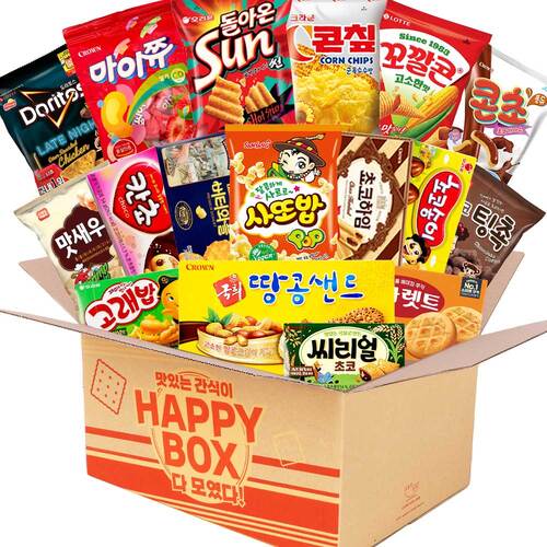 누구나조아 해피박스 스페셜A 답례품 간식 모음 과자집 종합 선물 어린이 단체 대용량 세트 - 상품 이미지