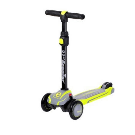 21st 인체공학적 핸들 5단계 높이조절 고성능 LED 바퀴 스쿠터 킥보드_그레이