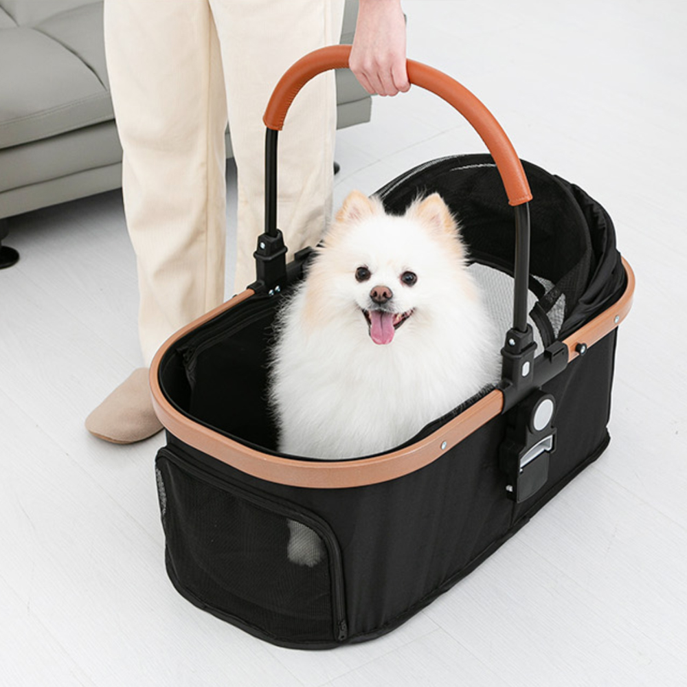 워크멍 접이식 분리형 강아지유모차 개모차 다크브라운 4101.5687, FREE(One size)