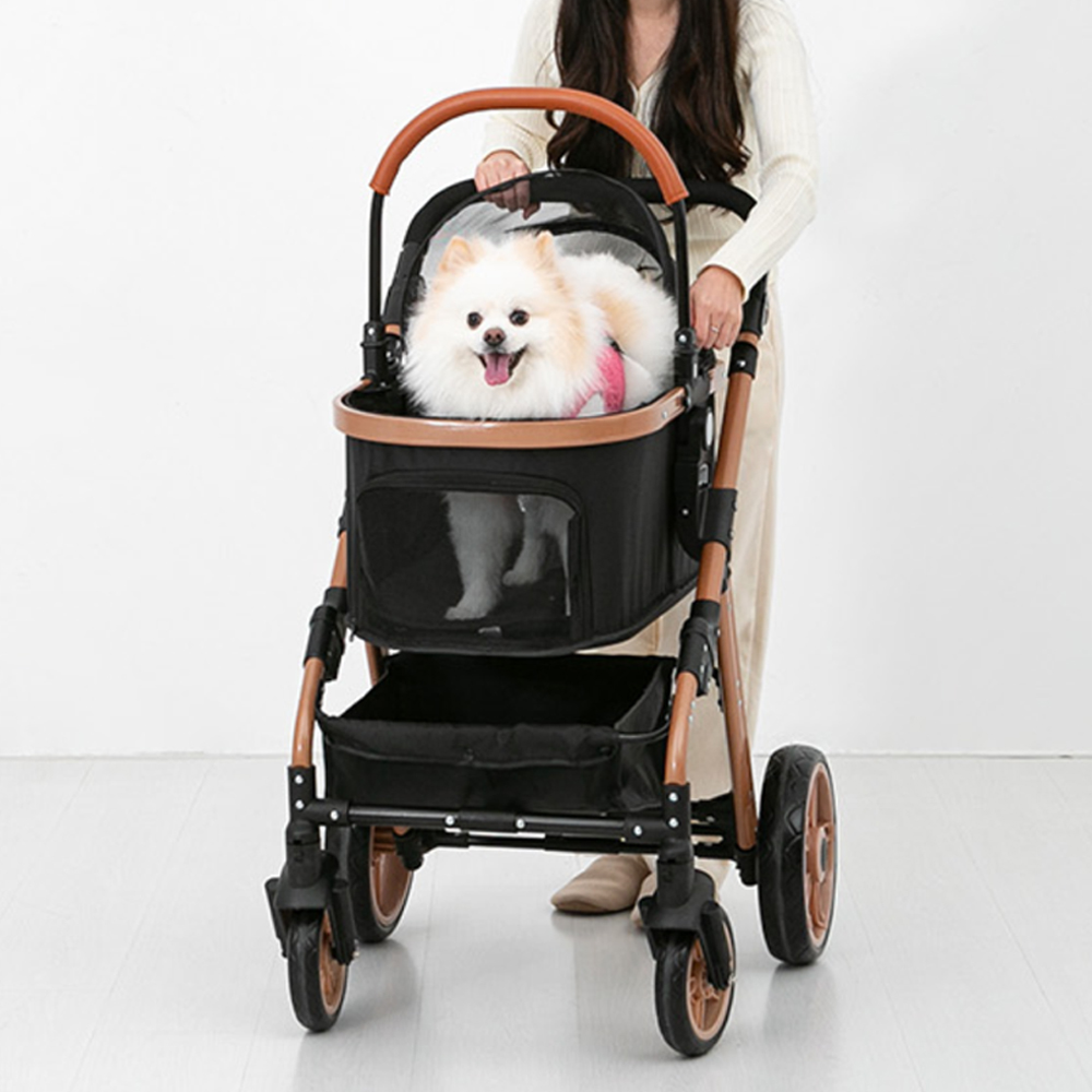 워크멍 접이식 분리형 강아지유모차 개모차 다크브라운 4101.5687, FREE(One size)