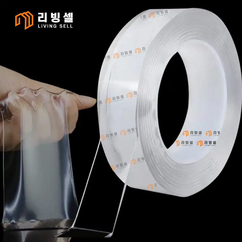 아이파워 클린 겔 100%국내산 실리콘 양면 겔테이프 멀티탭정리 초강력접착테이프 1M3M - 상품 이미지
