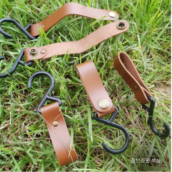 가죽 감성 인디언 행어 고리 캠핑용 행거 고리 후크 컵 소품 걸이 솔캠 혼캠 차박 카라반 - 상세 이미지 5
