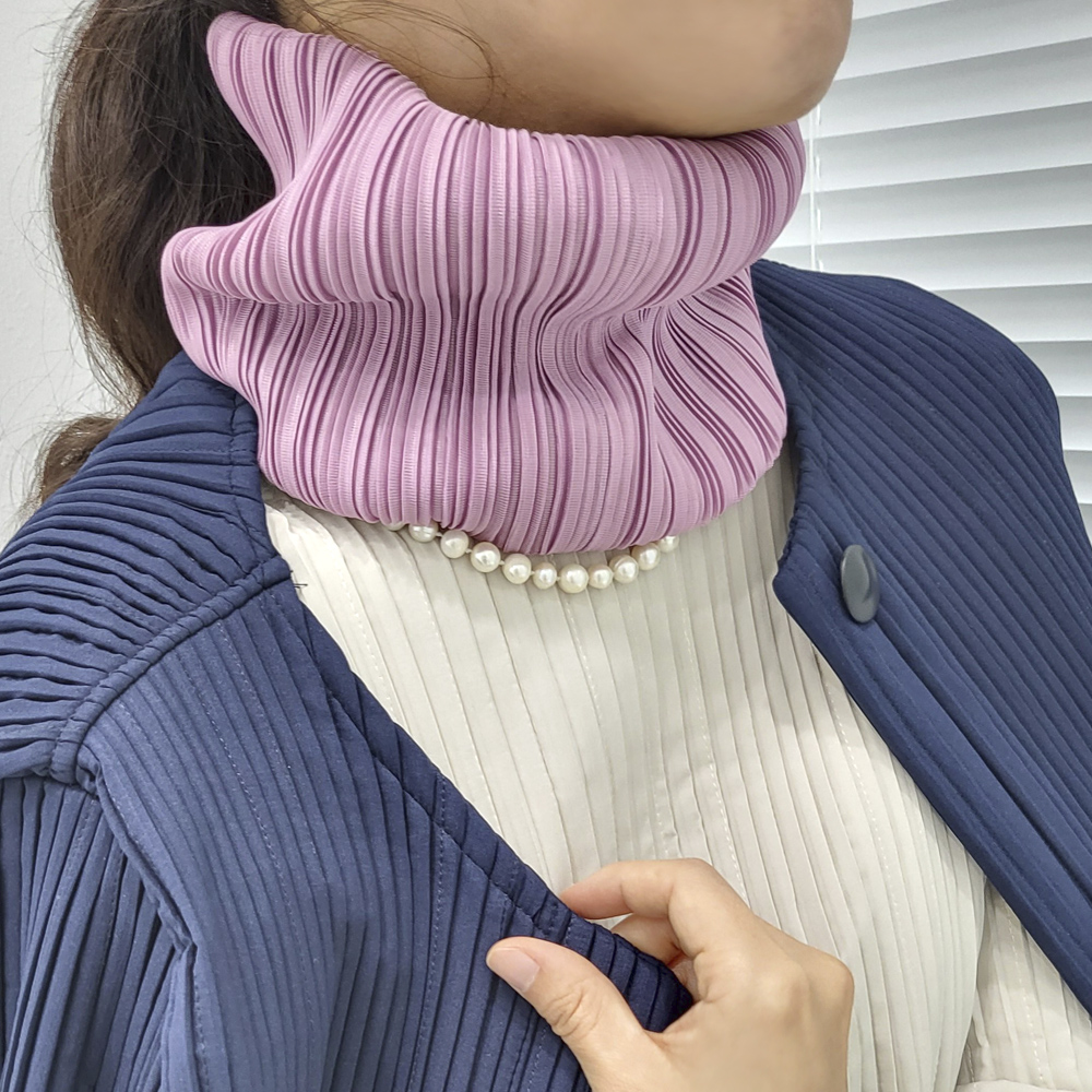 플리츠 워머 마카롱 훼이크 골프워머 목토시 선물용 남녀공용 목폴라 가벼운선물 8칼라 - 상세 이미지 5