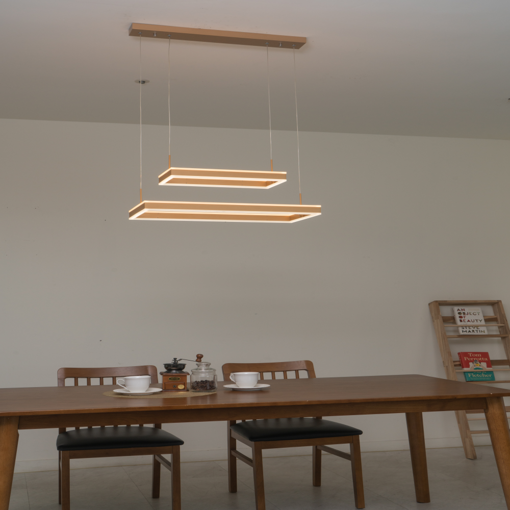 국내제작/KS인증/무료당일배송 6인용식탁등 국산 LED 50W 펜던트 주방 식탁등 골드 - 상세 이미지 5