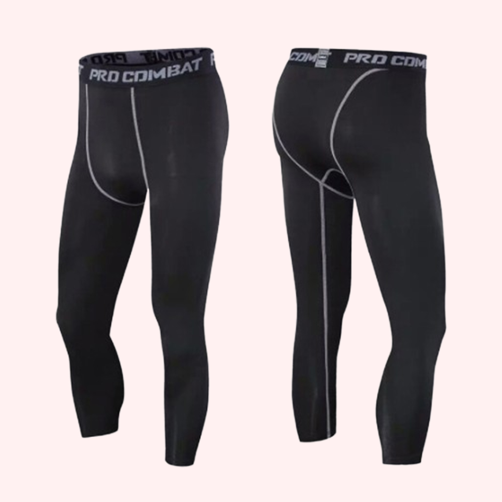 L-3XL 남자 레깅스 7부 트레이닝 타이즈 기능성 쫄 헬스복 운동복 짐웨어 바지 팬츠 이미지 1