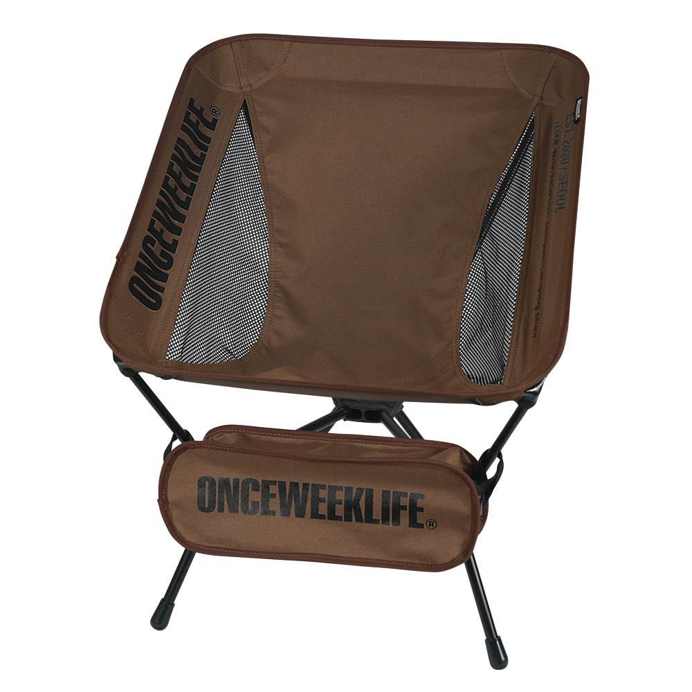 원스위크라이프 캠핑 경량 휴대용 백패킹 컴팩트 체어 브라운