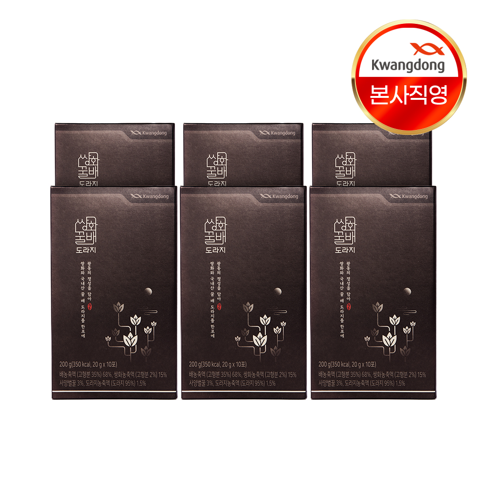 광동 쌍화 꿀배도라지 젤리 10포, 6개