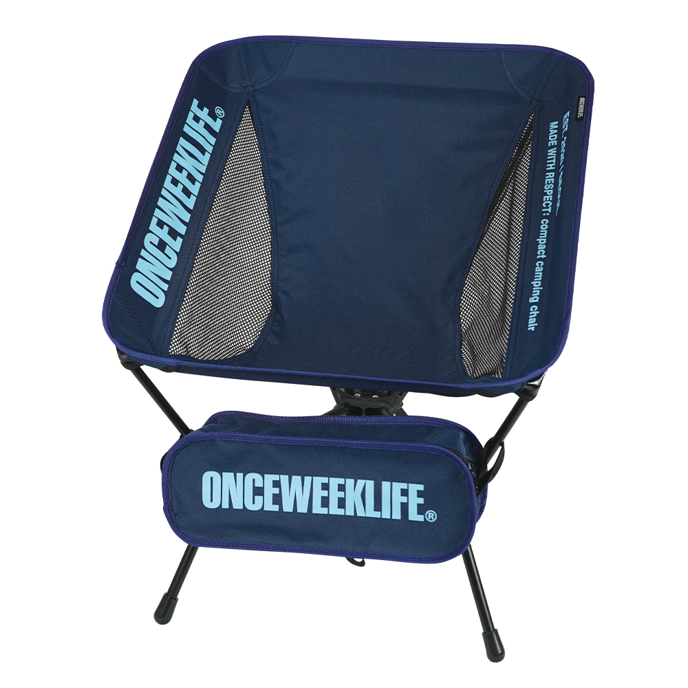 원스위크라이프 캠핑 경량 휴대용 백패킹 컴팩트 체어 네이비