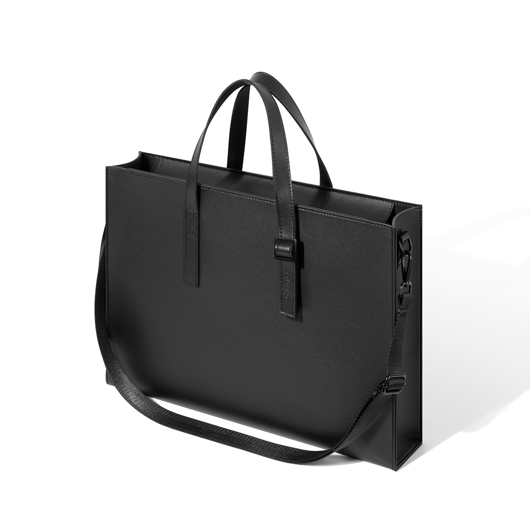 퀄팩 에센셜 레더 토트백 370 / 남자 크로스백 서류가방 출근가방