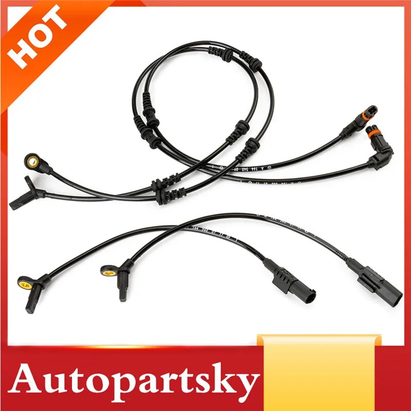 벤츠호환호환 W164 GL ML320 ML350 OEM 1645400717 1645400917 ALS365 ABS267 용 전면 후면 ABS 휠 속도 센서 4 개 세트