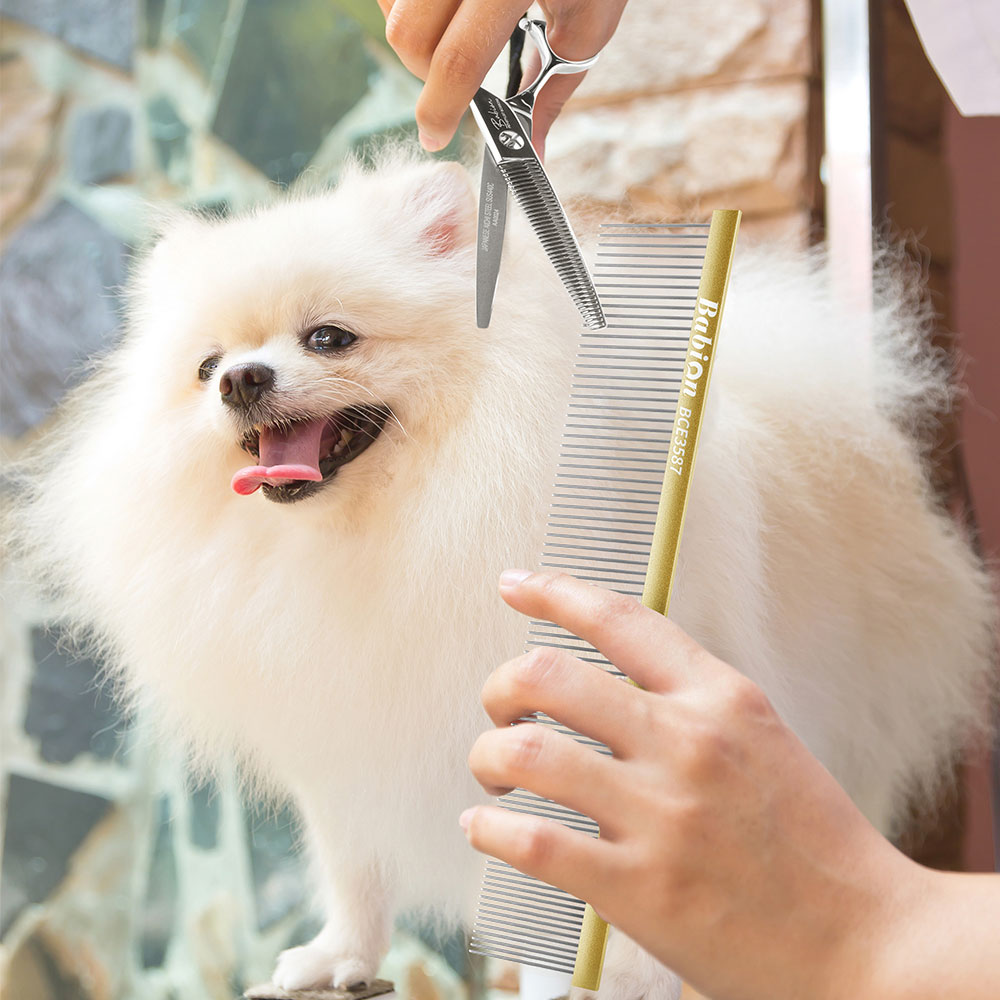 바비온 정전기 방지 강아지 빗 고양이 털 그루밍 브러쉬 애견 미용 대형 콤 BCE3587