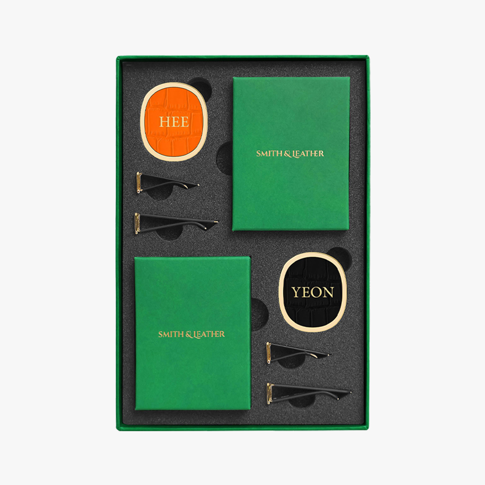 스미스앤레더 가죽 송풍구 차량용방향제 2종 SET 선물포장