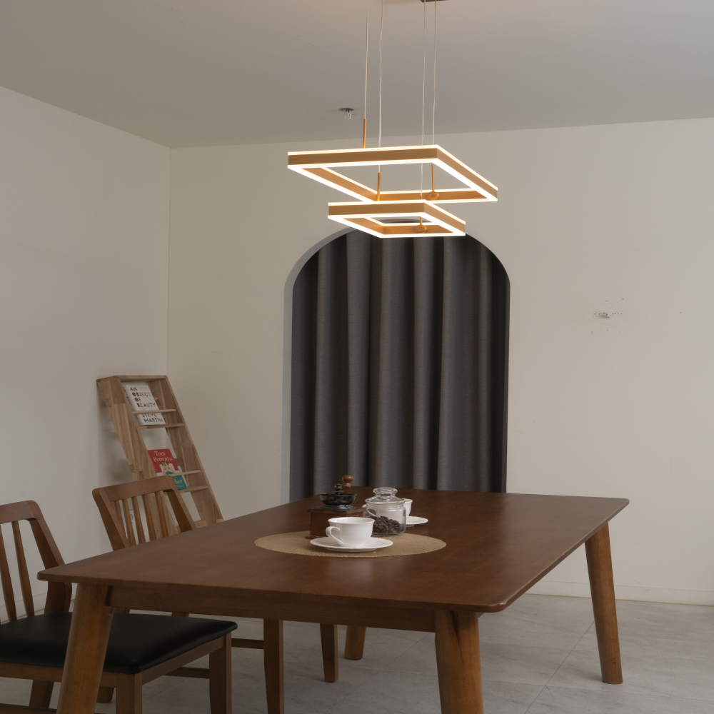 국내제작/KS인증/무료당일배송 6인용식탁등 국산 LED 50W 펜던트 주방 식탁등 골드 - 상세 이미지 2
