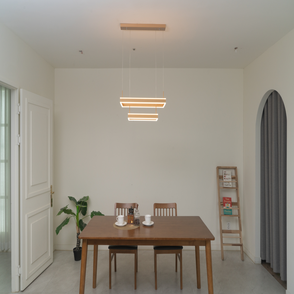 국내제작/KS인증/무료당일배송 6인용식탁등 국산 LED 50W 펜던트 주방 식탁등 골드 - 메인 이미지